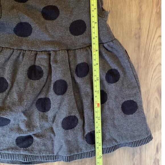 Carter’s Sweater Dress Polka Dots Cotton Knit Pinafore Jumper Size 18 Months - Picture 4 of 7